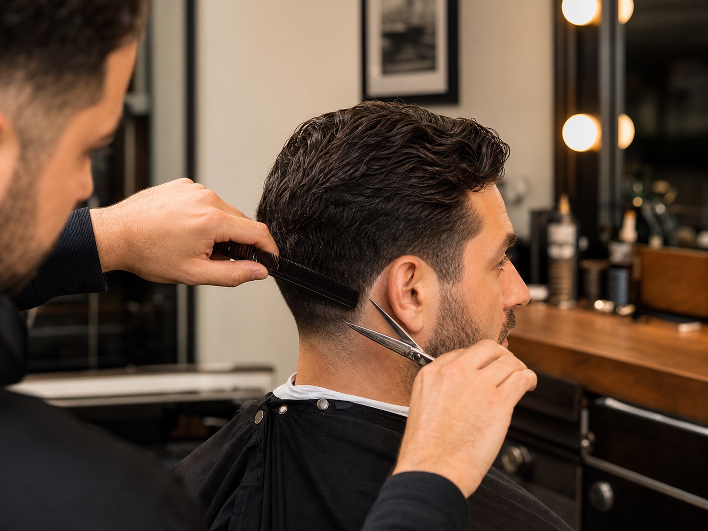 Corte clásico con contorno limpio